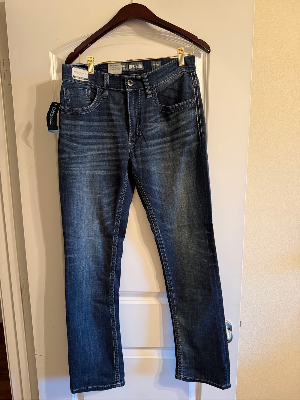 BKE Men's Dark Wash Slim Straight Jeans